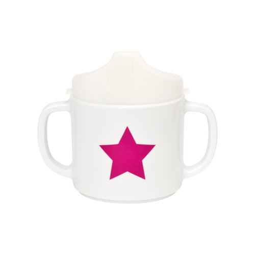 2-handle cup with lid & silicone Starlight magenta Pink - Premium Toddler Feeding from Lassig - Just $11.99! Shop now at Kis'like
