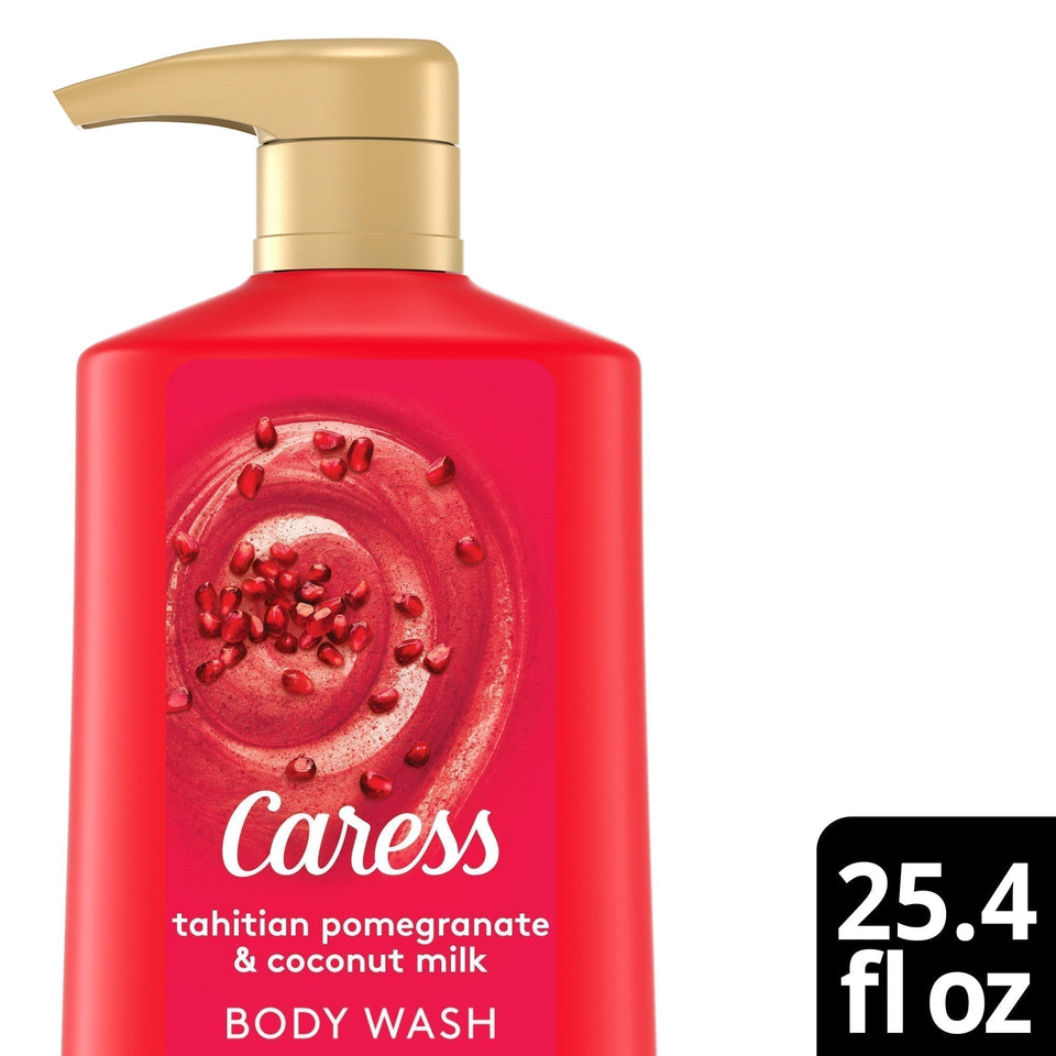 Caress Exfoliating Body Wash with Pump Tahitian Pomegranate