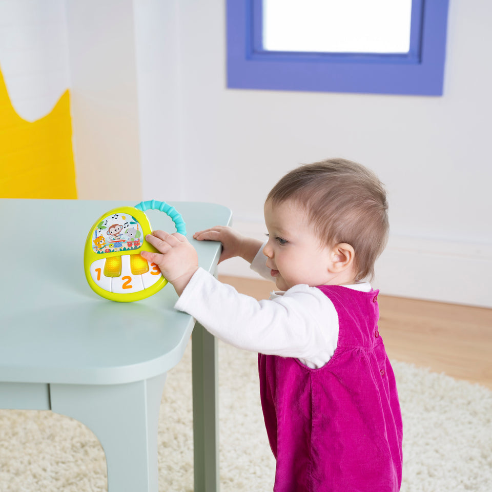 Bright Starts TropiKeys On-the-Go Light-Up Baby Piano Musical Toy with Easy-Grasp Handle, Ages 3 Months+ - Premium Baby Learning Toys from Bright Starts - Just $16.03! Shop now at Kis'like
