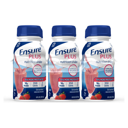 Ensure Plus Nutrition Shake, 24 Count, With 16 Grams of High-Quality Protein, Meal Replacement Shakes, Strawberry, 8 fl oz - Premium Ensure Plus from Ensure - Just $47.99! Shop now at Kis'like