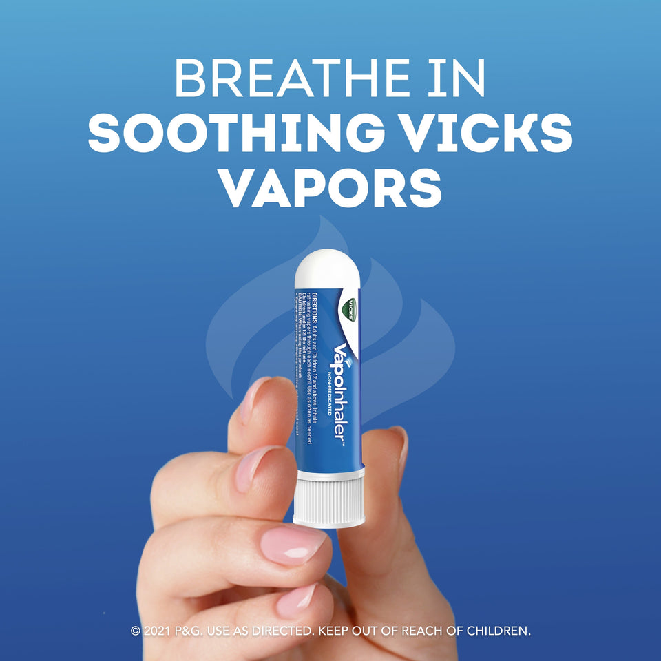 Vicks VapoInhaler Portable Non-Medicated Nasal Inhaler, Menthol, 2 Ct Clear - Premium Allergy Must Haves from Vicks - Just $14.99! Shop now at Kis'like