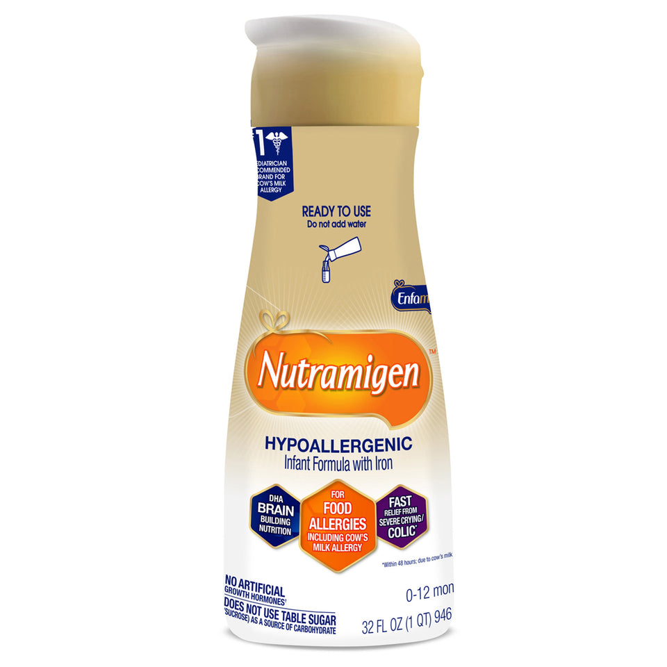 Nutramigen Hypoallergenic Infant Formula - Ready to Use Liquid, 32 fl oz Bottle - Premium Enfamil Specialty Liquids from Nutramigen - Just $20.99! Shop now at Kis'like
