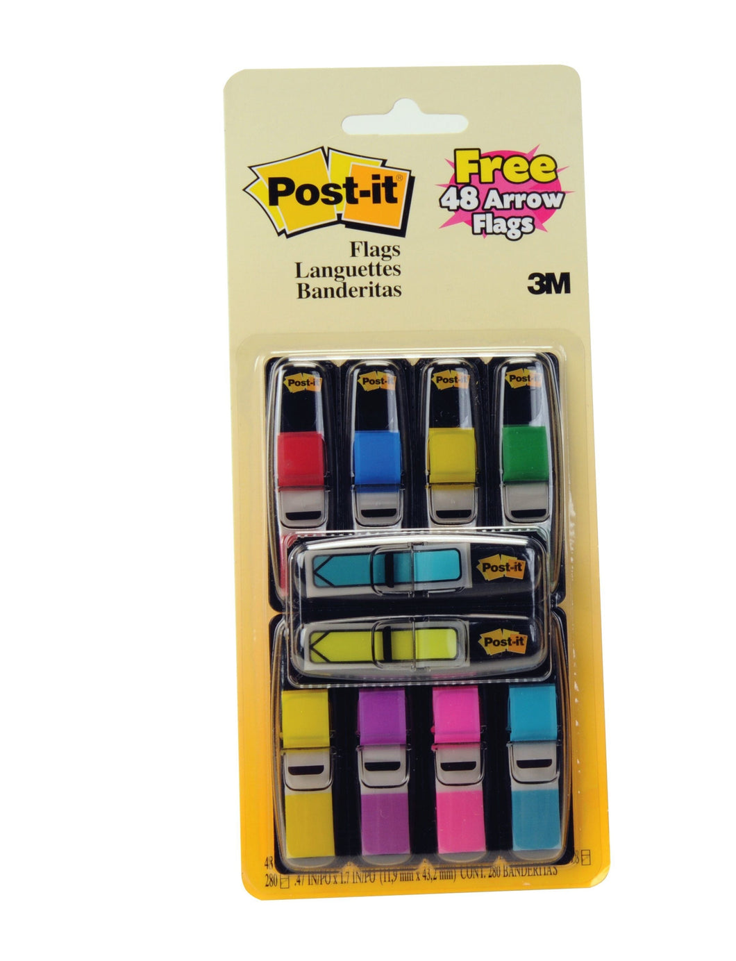 Post-it Flags Value Pack, Assorted Colors, .47