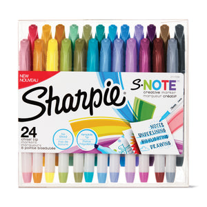 Sharpie S-Note Creative Markers, Assorted Colors, Chisel Tip, 24 Count Multicolor Unisex - Premium Drawing Markers from Sharpie - Just $27.24! Shop now at Kis'like