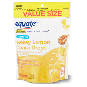Equate Sugar Free Honey Lemon Cough Drops Value Size with Menthol, 140 Count - Premium Equate Sugar from Equate - Just $5.99! Shop now at KisLike