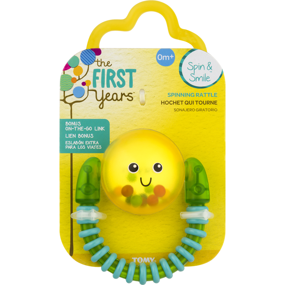 The First Years Spin and Smile Spinning Baby Rattle Multicolor Baby Toys - Premium Baby Learning Toys from The First Years - Just $5.99! Shop now at Kis'like