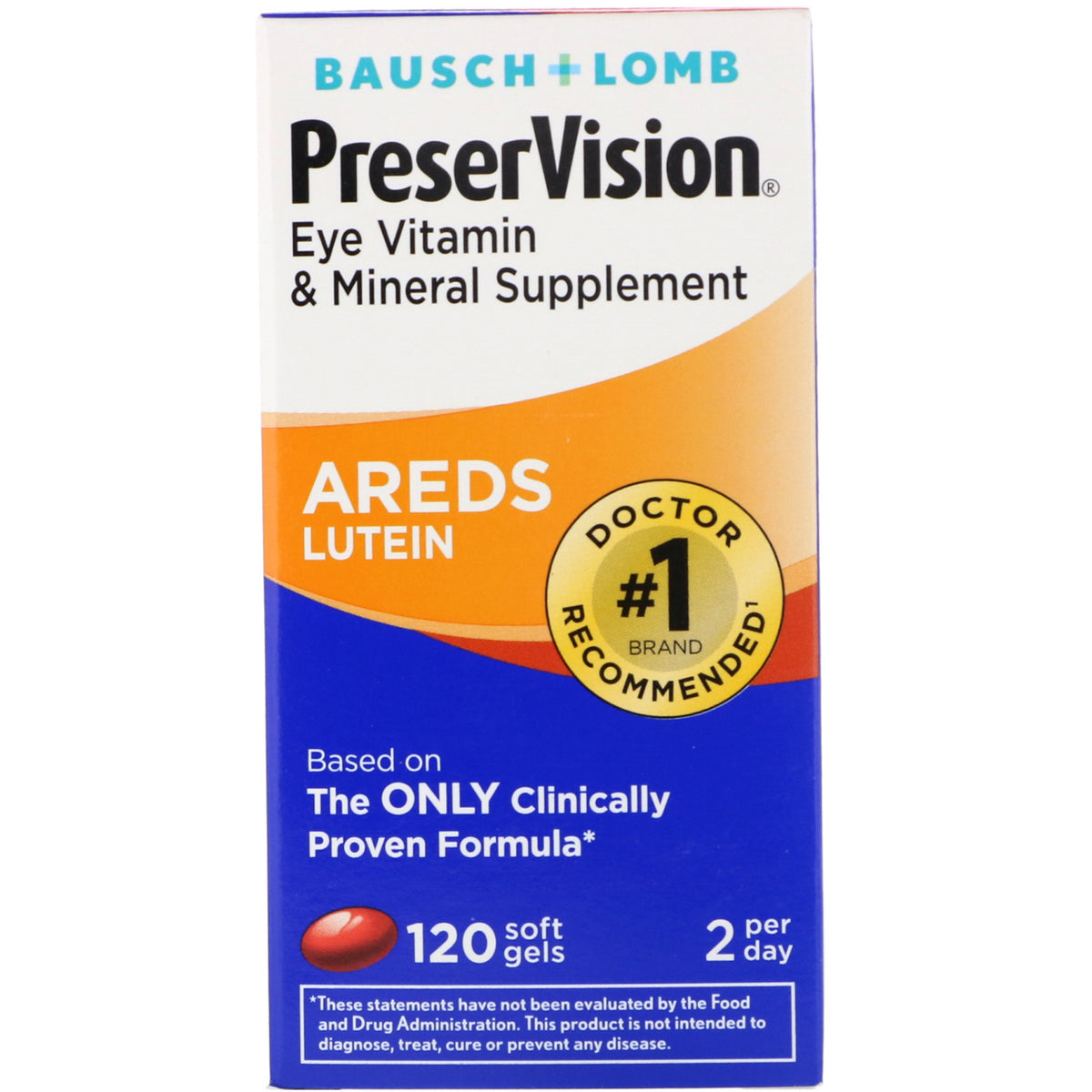 PreserVision AREDS Lutein Eye Vitamin & Mineral Supplement, Beta