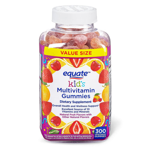 Equate Kid's Multivitamin Vegetarian Gummies Value Size, 300 count Natural Fruit Flavors with Other Natural 300 Vegetarian Gummi - Premium Kid's Equate Vitamins from Equate - Just $17.99! Shop now at KisLike