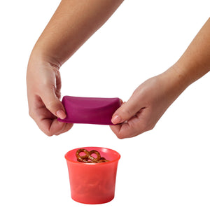 Boon SNUG SNACK Universal Snack Lid Set - Coral & Purple Multicolor - Premium Toddler Feeding from Boon - Just $17.99! Shop now at Kis'like