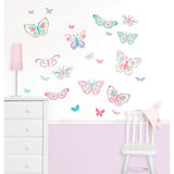 WallPops Flutterby Butterflies Applique Kit Blue 39 x 0.13 x 69 " - Premium All Wall Decals from WallPops - Just $26.22! Shop now at Kis'like