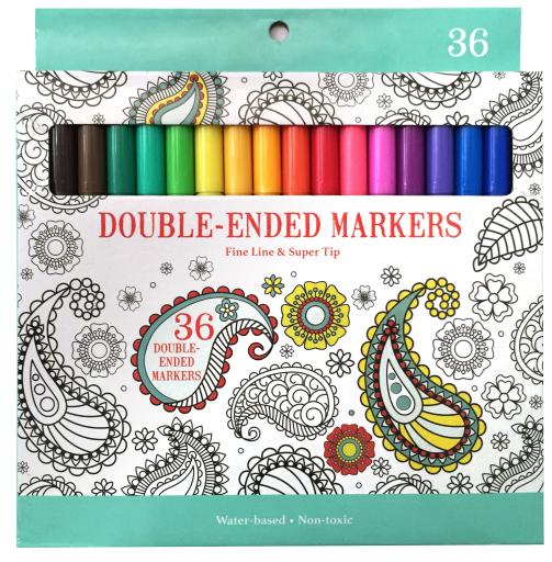Leisure Arts Double Markers Pack, 36 Piece Assorted - Premium Shop Markers by Brand from Leisure Arts - Just $16.02! Shop now at Kis'like