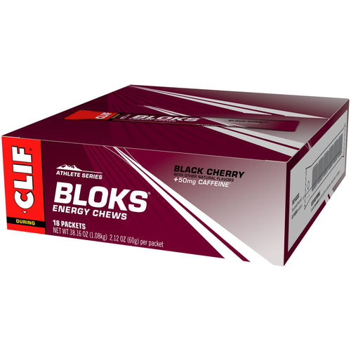 CLIF BLOKS - Energy Chews - Black Cherry Flavor - 50mg Caffeine - 2.12 Ounce Packets - 18 Count With Caffeine - Premium Energy & Endurance from Clif Bar - Just $37.31! Shop now at Kis'like