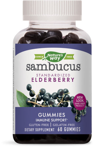 Sambucus Standardized Elderberry Gummies, Immune Support Supplement, 60 Count Multicolor 60 ct - Premium All Herbal Supplements from Nature's Way Sambucus - Just $18.99! Shop now at KisLike