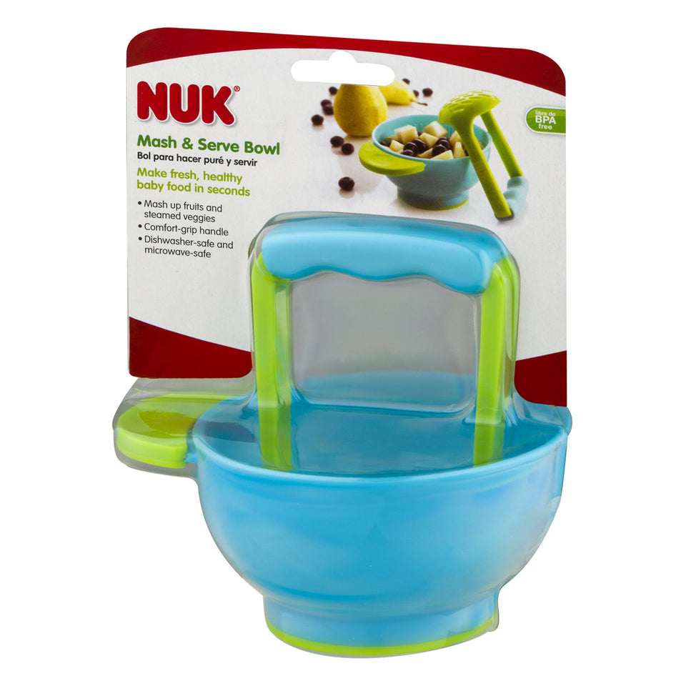 NUKÂ® Mash & Serve Bowl with Masher to Prep and Serve Baby Food White - Premium Toddler Feeding from NUK - Just $16.83! Shop now at Kis'like