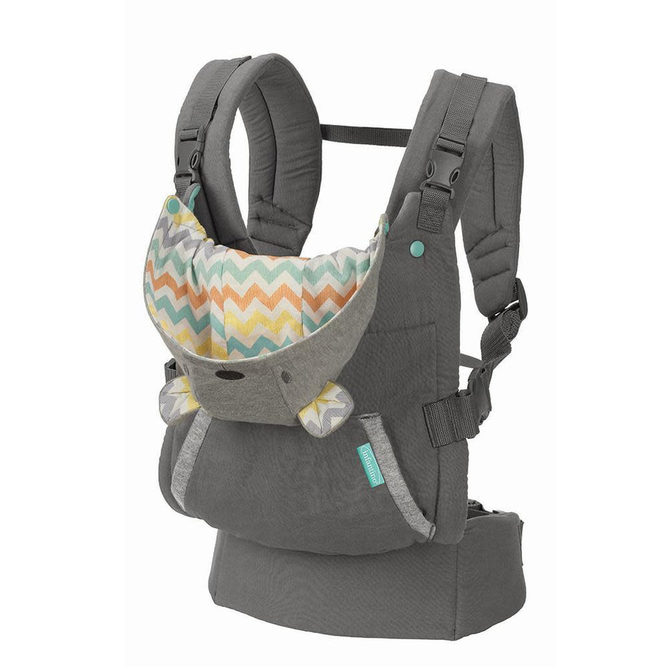 Infantino Cuddle Up Carrier - Ergonomic Bear-Themed, face-in Front Carry and Back Carry, with Removable Character Hood, for Infants and Toddlers, 12-40 lbs Gray One Size - Premium Baby Learning Toys from Infantino - Just $46.99! Shop now at KisLike