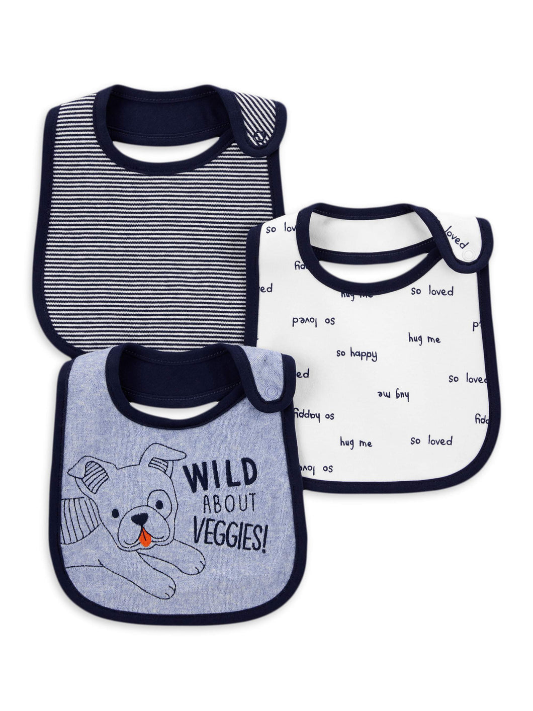 Child of Mine by Carter's Cotton Drool Baby Bib, 3pk Boys Blue - Premium Baby Boys Newborn Clothing from Child of Mine by Carter's - Just $16.99! Shop now at Kis'like