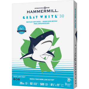 Hammermill, HAM86700, Great White Recycled Copy Paper, 5000 / Carton, White 8 1/2 x 11 - Premium All Paper & Printable Media from Hammermill - Just $71.99! Shop now at Kis'like