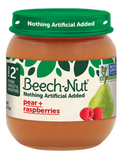 (10 Pack) Stage 2, Pear & Raspberries Baby Food, 4 oz Jar - Premium Baby Food Stage 2 from Beech-Nut - Just $11.99! Shop now at Kis'like