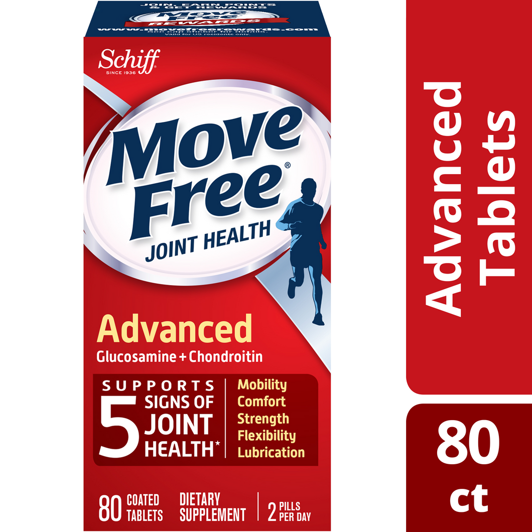 Move Free Advanced, 80 tablets White - Premium Supplements from Move Free - Just $15.99! Shop now at Kis'like