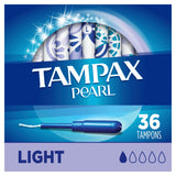 Tampax Pearl Light Absorbency Plastic Tampons, Unscented, 36 Ct White - Premium All Feminine Care from Tampax - Just $10.99! Shop now at KisLike