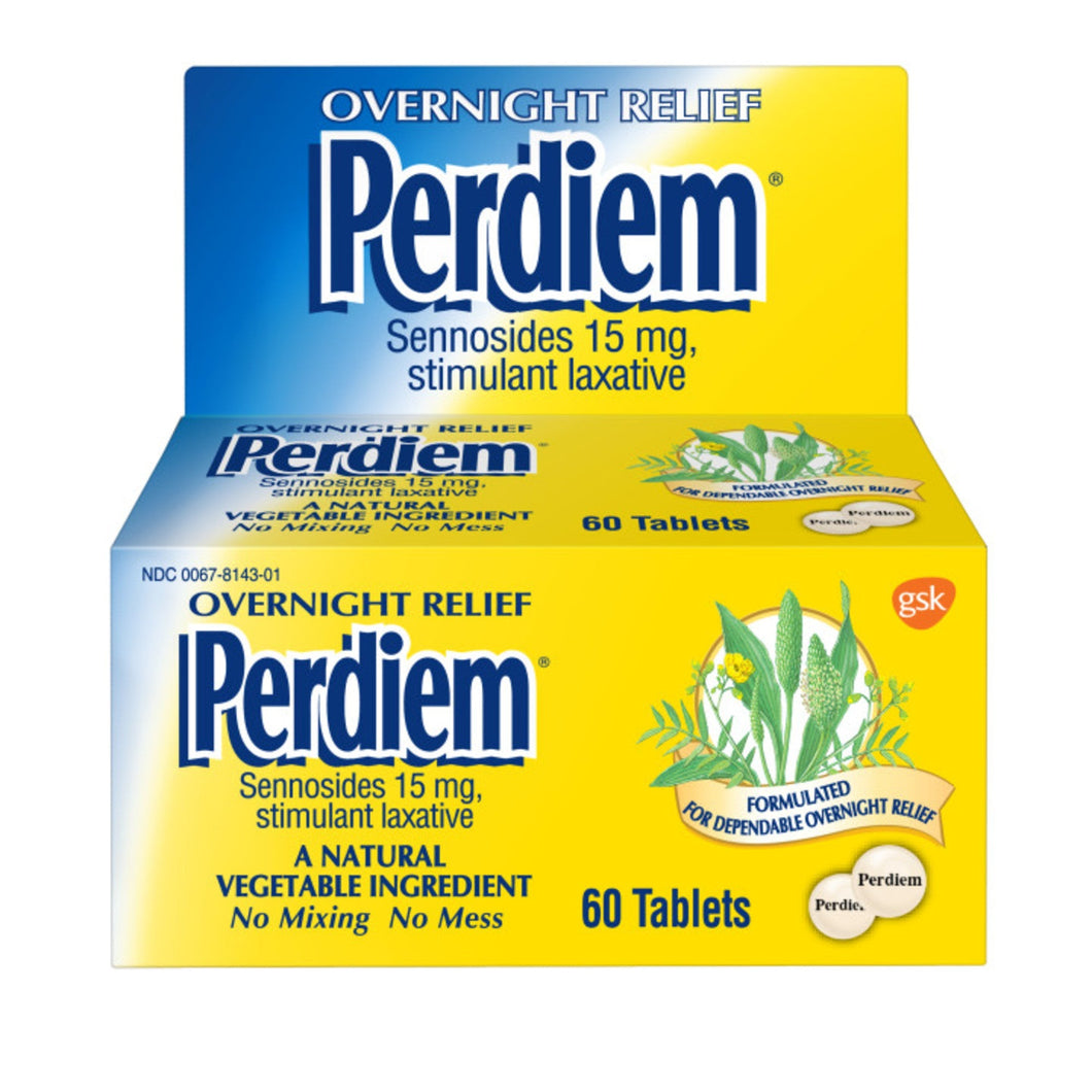 Perdiem Stimulant Laxative Tablets for Overnight Constipation Relief - 60 Count 60 pills - Premium Laxative Pills from Perdiem - Just $14.99! Shop now at Kis'like