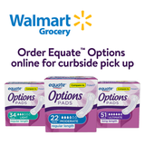 Equate Options Moderate Absorbency Long Length Pads, 60 count White - Premium HSA Eligible Feminine Care from Equate - Just $11.99! Shop now at Kis'like