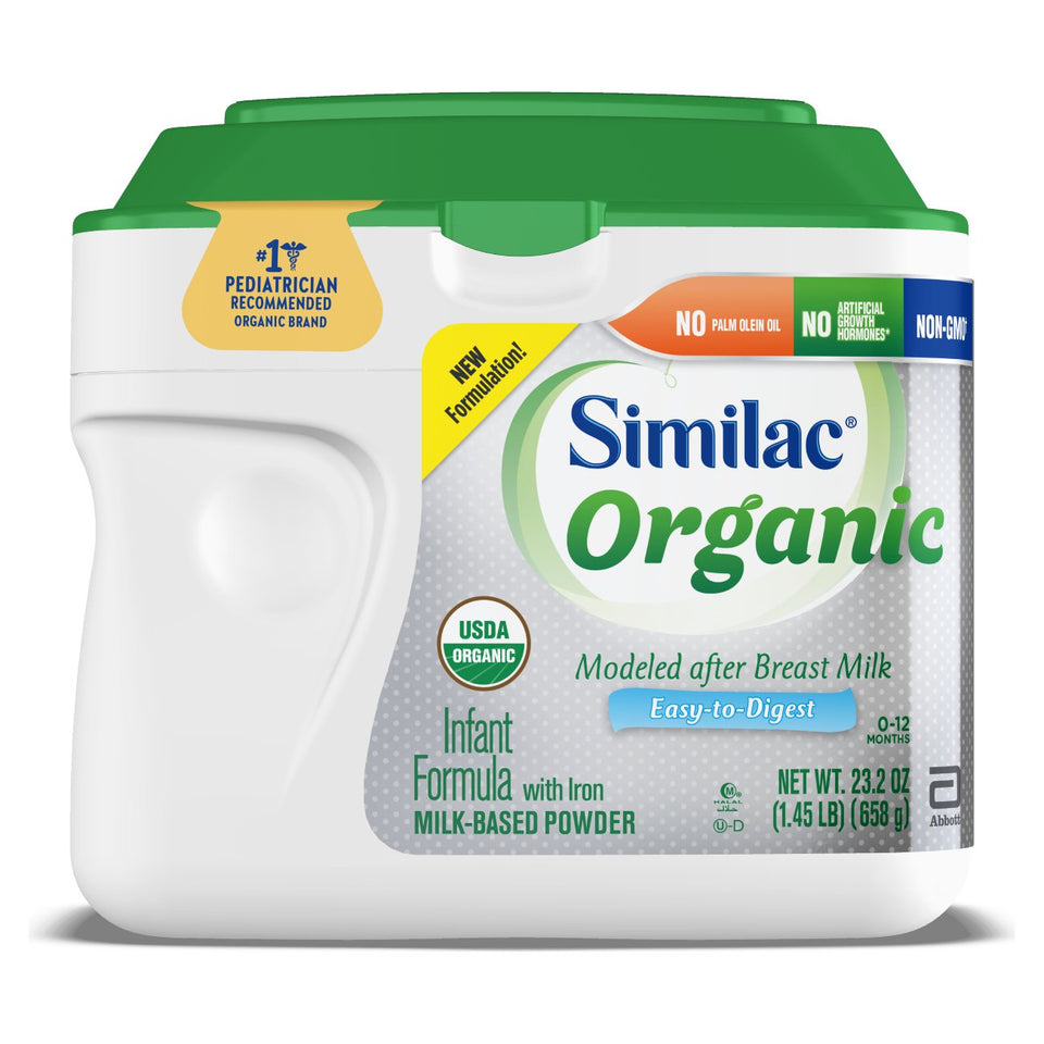 Similac Organic Infant Formula, Modeled After Breast Milk, Made with Lactose, USDA-Certified Organic, Premium Ingredients, Supports Brain and Eye Development, Baby Formula Powder, 1.45-lb Tub Clear 23.2 oz - Premium All Baby Formula from Similac - Just $28.99! Shop now at Kis'like