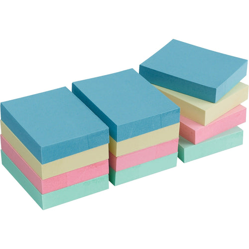 Business Source Premium Plain Pastel Adhesive Notes, Pastel, 12 / Pack (Quantity) Other 1.5