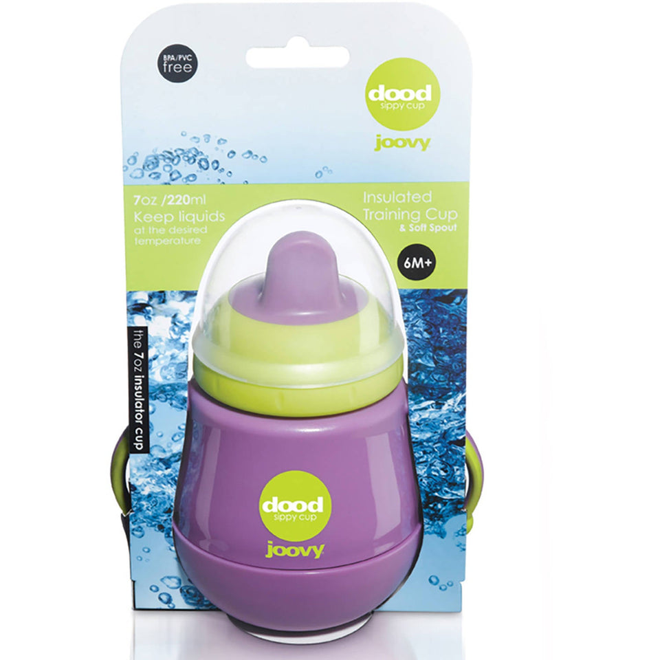 Joovy Dood Soft Spout Trainer Sippy Cup Purple - Premium Sippy Cups from Joovy - Just $15.72! Shop now at Kis'like