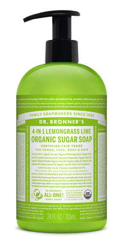 Dr. Bronner's Organic Lemongrass Lime Sugar Pump Soap 24oz Green 24 oz - Premium Body Wash & Shower Gel from Dr. Bronner's - Just $20.99! Shop now at Kis'like