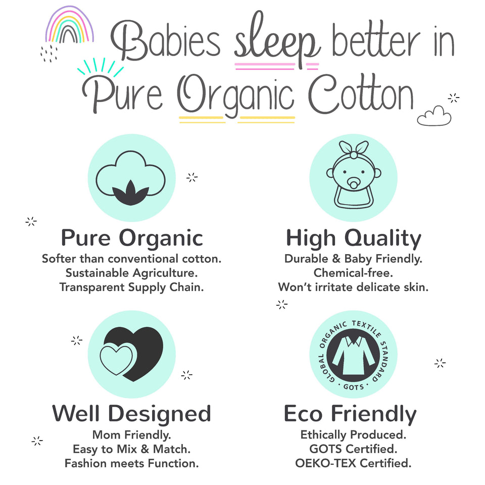 Little Star Organic 100% Pure Organic Wearable Blanket, Pink-Taste the Rainbow Taste the Rainbow Female 0 - 6 Months - Premium All Swaddles & Wearable Blankets from Little Star Organic - Just $16.99! Shop now at Kis'like
